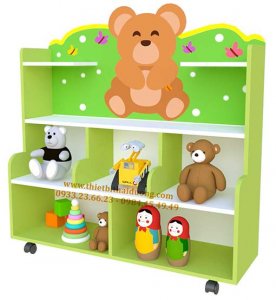 kệ đựng đồ chơi mầm non