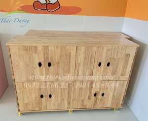 tủ giỏ dép mầm non