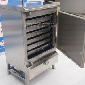 Tủ hấp cơm công nghiệp dùng gas và điện 30kg