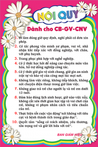 bảng nội quy giáo viên 